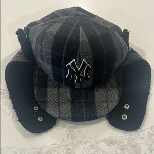 New Era Black and Gray Plaid Hat